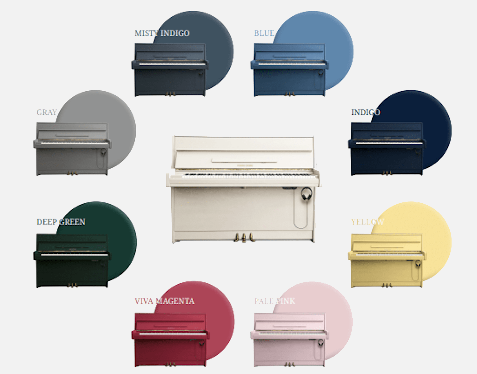 KPOP pianos colors